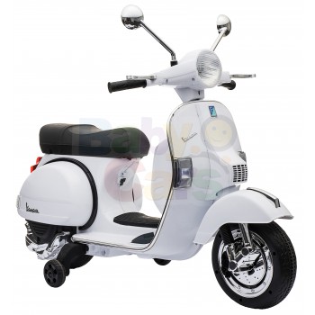 Ηλεκτρική Μηχανή Αυθεντική Piaggio Vespa 12V Λευκή - 99-550
