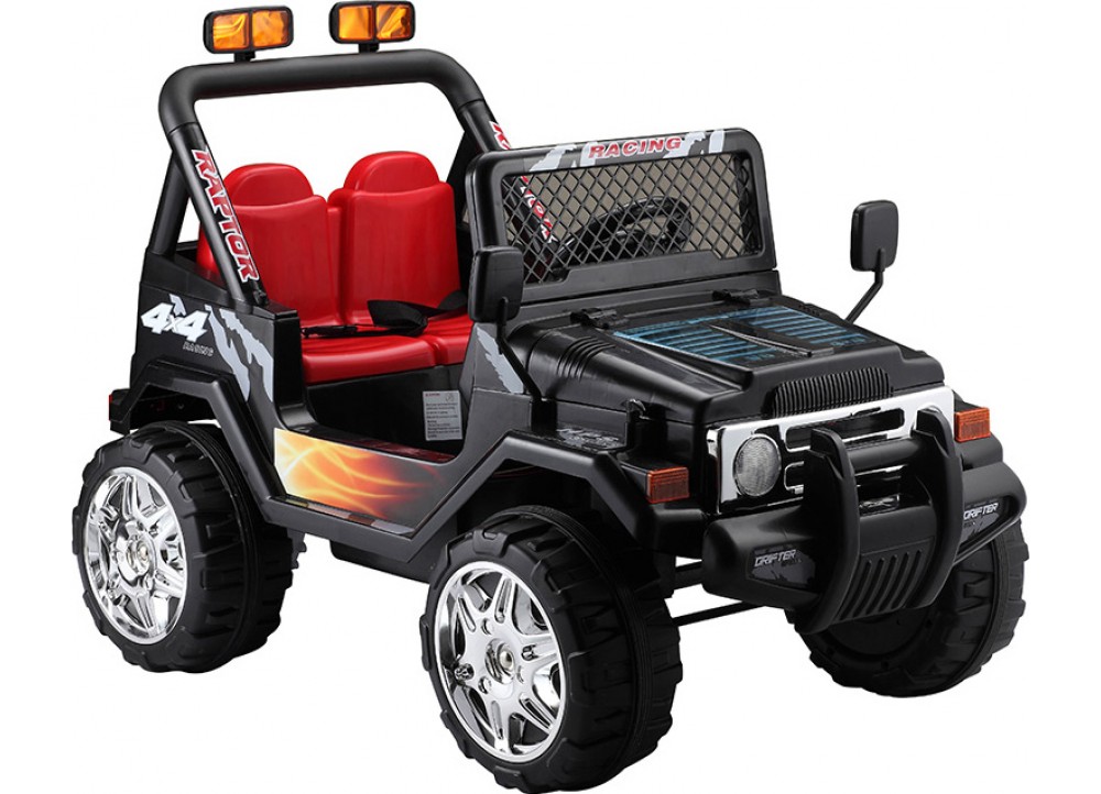 Ηλεκτρικό Αυτοκίνητο Τύπου Jeep Wrangler 12V Μαύρο - 99-761