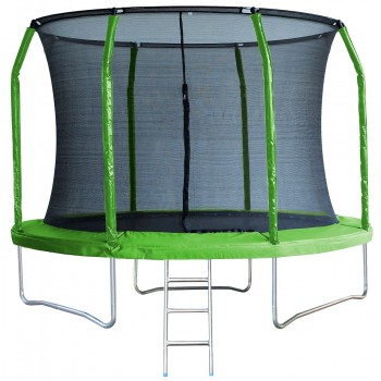 Skorpion Wheels Τραμπολίνο Με Δίχτυ Και Δώρο Σκάλα 305cm Πράσινο - 52810