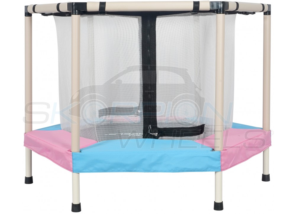Skorpion Wheels Εξάγωνο Τραμπολίνο Με Δίχτυ 122cm Ροζ – 52848R