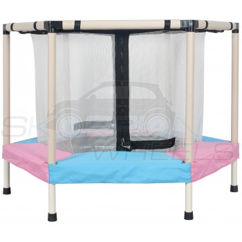 Skorpion Wheels Εξάγωνο Τραμπολίνο Με Δίχτυ 122cm Ροζ  - 52848R