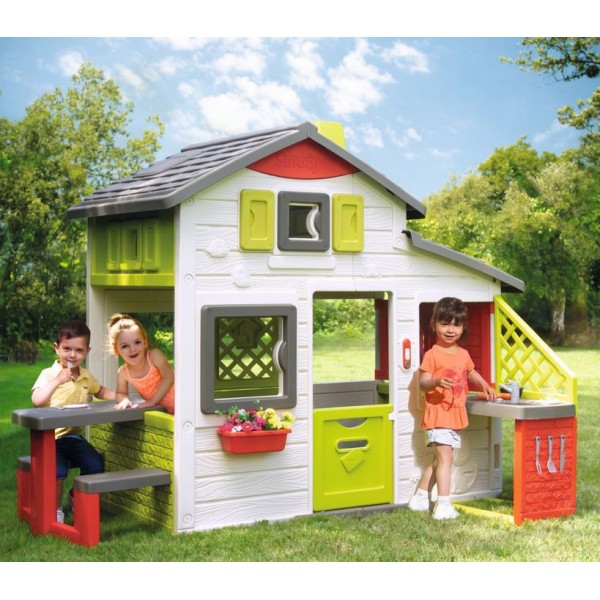 Παιδικό Σπιτάκι Κήπου Smoby Neo Friends House Και Κουζίνα - 810202