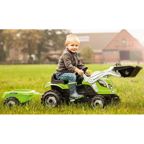 Παιδικό Πεταλοκίνητο Τρακτέρ Smoby Farmer Max Με Καρότσα - 710109